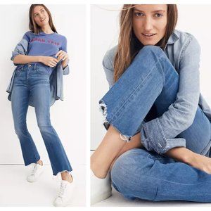 MADEWELL Cali Demi Boot Jeans Destructed Hem PP36